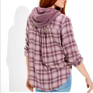American Eagle Outfitters flannel hoodie